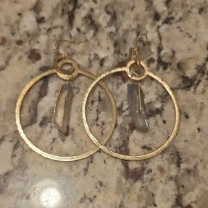 Chic Gold and Silver Circle Earrings